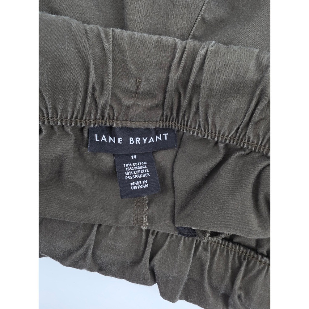 Lane Bryant Pants Womens 14W Cargo Jogger High Rise Utility Stretch Green - Picture 4 of 9